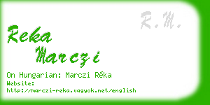 reka marczi business card
